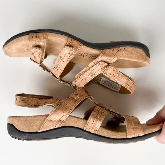 Vionic Amber Sandal Tan Cork Womens 6 - Picture 6 of 9